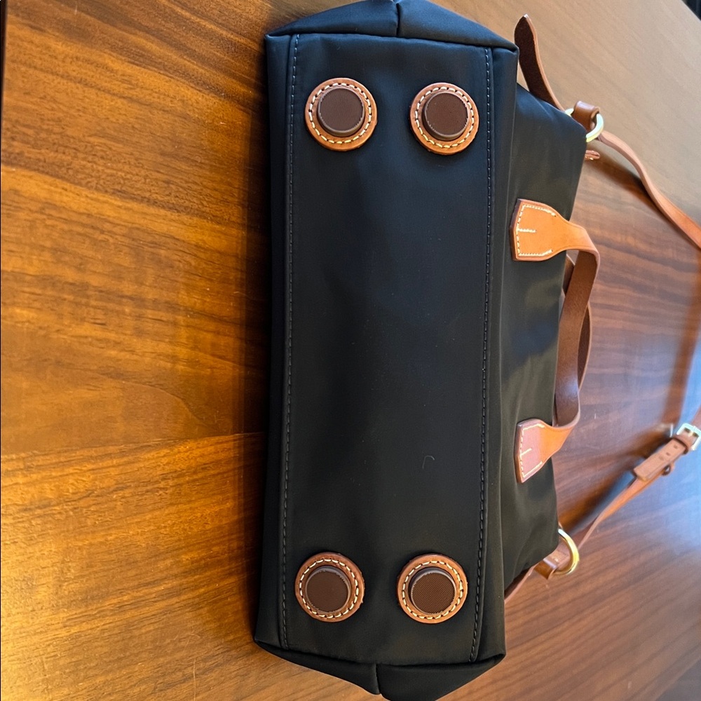Dooney & Bourke Black Nylon Crossbody Bag with Tan Leather Accents - Picture 5 of 12